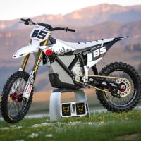 White Dirt Bike Graphics Kit for Stark Varg Japan Promo