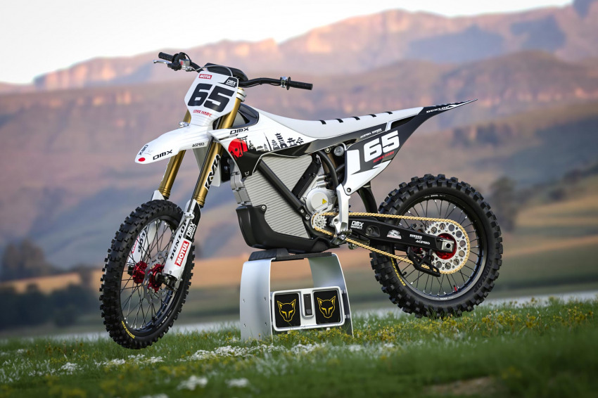 White Dirt Bike Graphics Kit for Stark Varg Japan Promo