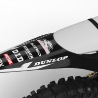 White Dirt Bike Graphics Kit for Stark Varg Japan Tail