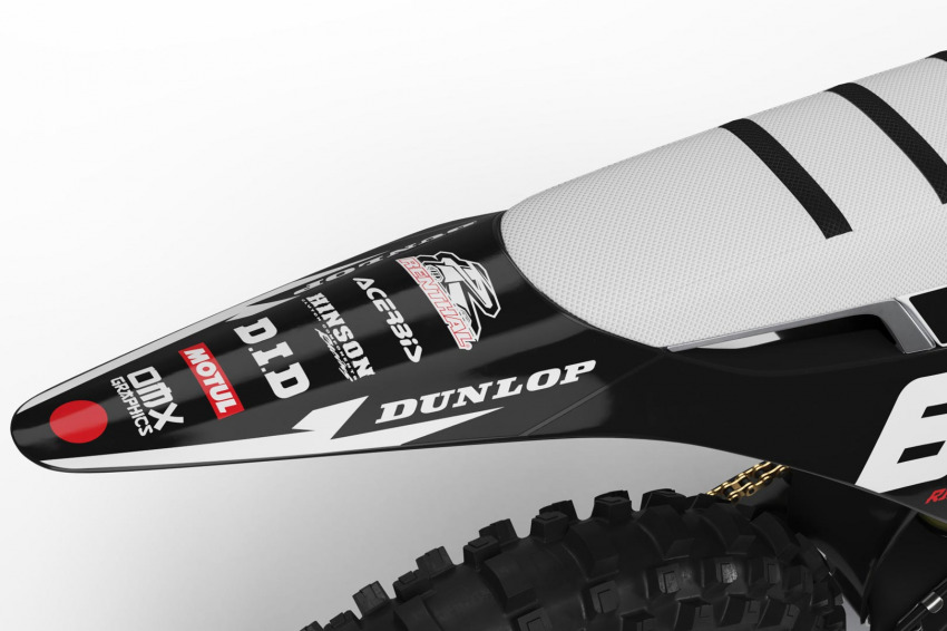 White Dirt Bike Graphics Kit for Stark Varg Japan Tail