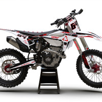 White MX Graphics Kit for Beta Dirt Bike Rhyme