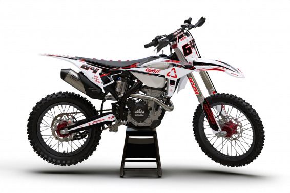 White MX Graphics Kit for Beta Dirt Bike Rhyme