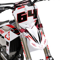White MX Graphics Kit for Beta Dirt Bike Rhyme Promo Front