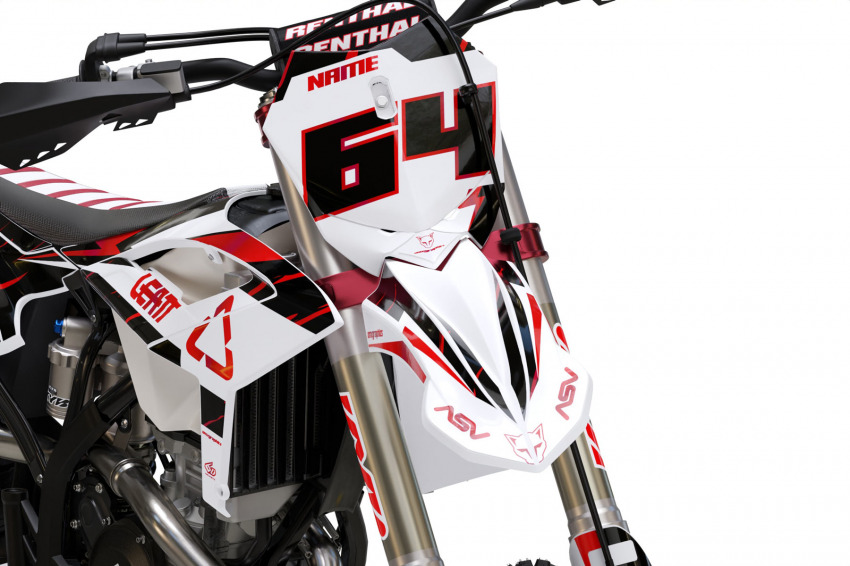 White MX Graphics Kit for Beta Dirt Bike Rhyme Promo Front