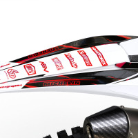 White MX Graphics Kit for Beta Dirt Bike Rhyme Tail