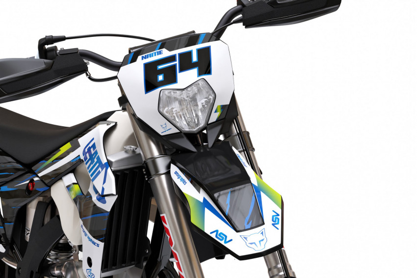 Custom Dirt Bike Graphics Kit for Sherco Rhyme Front