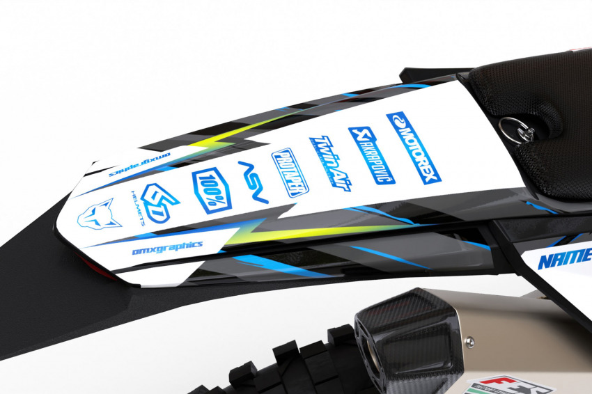 Custom Dirt Bike Graphics Kit for Sherco Rhyme Rear