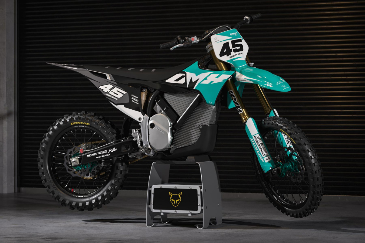 Custom Dirt Bike Graphics Kit for Stark Varg Local Teal Promo