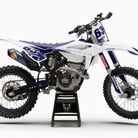 Custom Dirt Bike Graphics for Beta Hangout White and Blue