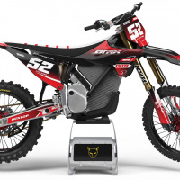 Custom Mx Graphics Kit for Stark Varg Ominois Red and Black