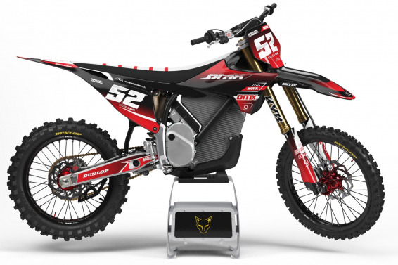 Custom Mx Graphics Kit for Stark Varg Ominois Red and Black