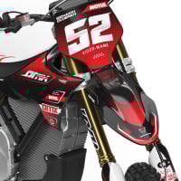 Custom Mx Graphics Kit for Stark Varg Ominois Red and Black Front