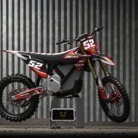 Custom Mx Graphics Kit for Stark Varg Ominois Red and Black Promo