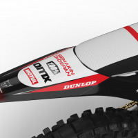 Custom Mx Graphics Kit for Stark Varg Ominois Red and Black Rear
