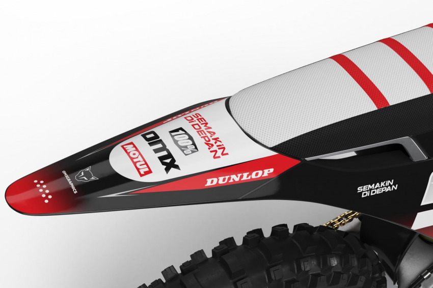 Custom Mx Graphics Kit for Stark Varg Ominois Red and Black Rear