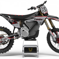 Grey Dirt Bike Graphics for Stark Varg Enigma