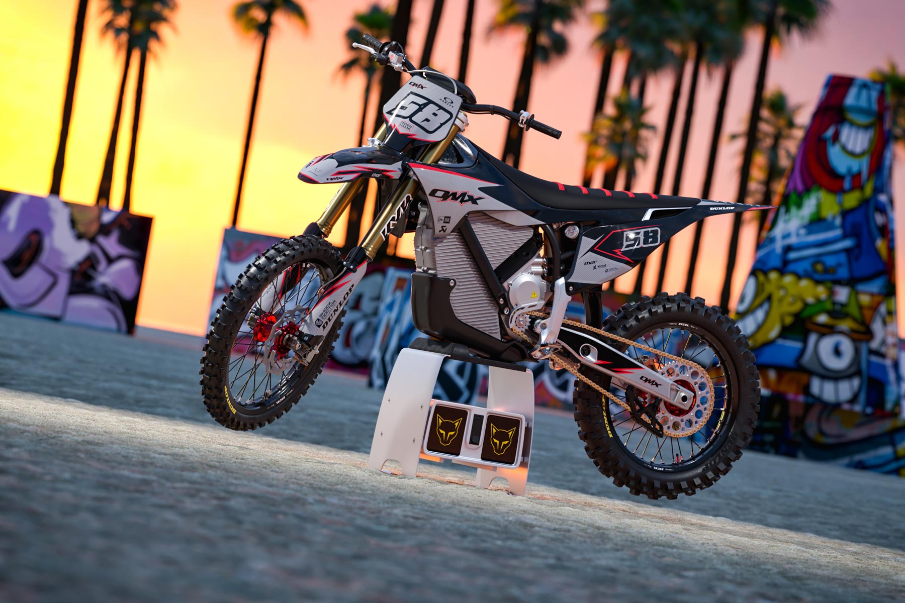 Grey Dirt Bike Graphics for Stark Varg Enigma Promo