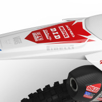 Honda Dirt Bike Graphics Kit Glitch Red Blue Rear