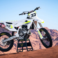 Husqvarna Dirt Bike Graphics Kit Glitch Yellow Grey Promo