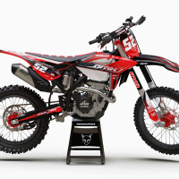 Red Dirt Bike Graphics for Beta Ominous