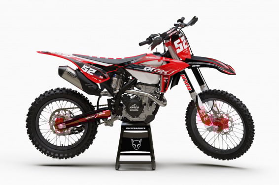Red Dirt Bike Graphics for Beta Ominous