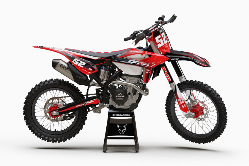 Red Dirt Bike Graphics for Beta Ominous