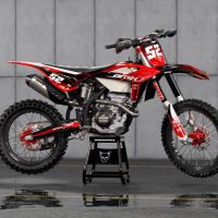 Red Dirt Bike Graphics for Beta Ominous Promo