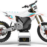 Stark Varg Dirt Bike Graphics Kit Glitch Blue Orange