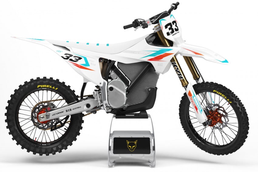 Stark Varg Dirt Bike Graphics Kit Glitch Blue Orange