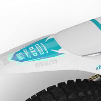 Stark Varg Dirt Bike Graphics Kit Glitch Blue Orange Rear