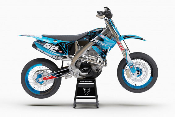 TM Racing Dirt Bike Graphics Kit Ominous Blue