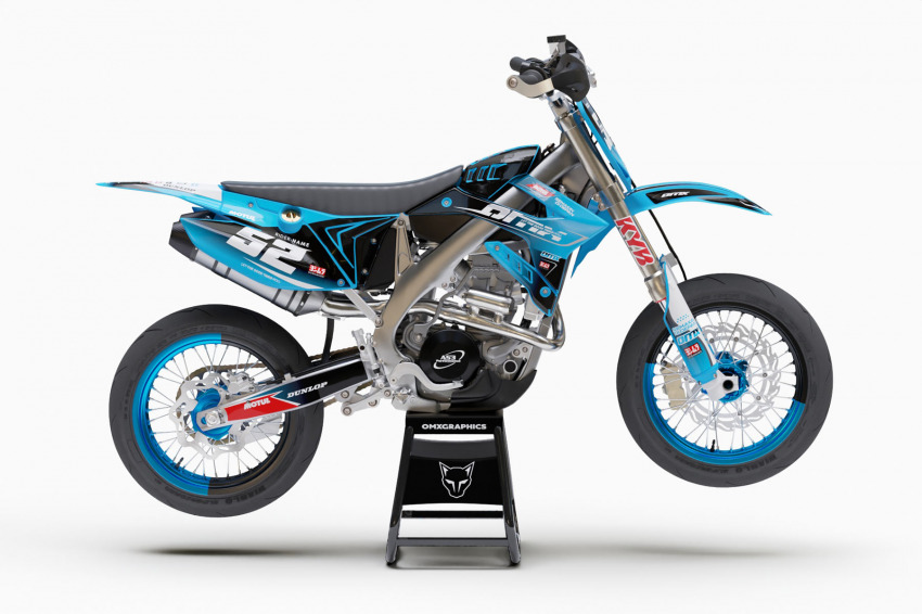 TM Racing Dirt Bike Graphics Kit Ominous Blue