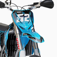 TM Racing Dirt Bike Graphics Kit Ominous Blue Front