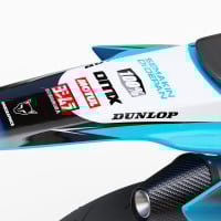 TM Racing Dirt Bike Graphics Kit Ominous Blue Rear