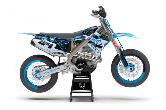 TM Racing Dirt Bike Graphics Kit Rhyme Blue
