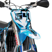 TM Racing Dirt Bike Graphics Kit Rhyme Blue Front