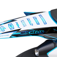 TM Racing Dirt Bike Graphics Kit Rhyme Blue Rear