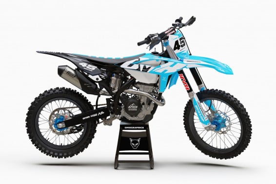 Teal Dirt Bike Graphics for Beta Local