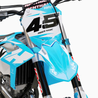 Teal Dirt Bike Graphics for Beta Local Front