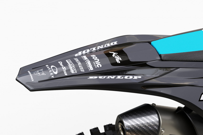 Teal Dirt Bike Graphics for Beta Local Rear