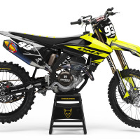 Triumph Dirt Bike Graphics Kit Core Black and Yellow