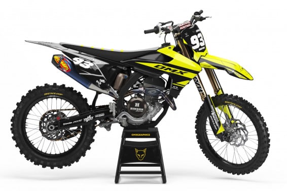 Triumph Dirt Bike Graphics Kit Core Black and Yellow