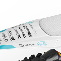 Triumph Dirt Bike Graphics Kit Corsa White and Blue Rear