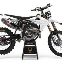 Triumph Dirt Bike Graphics Kit Hangout Black and White