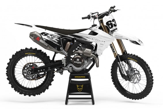 Triumph Dirt Bike Graphics Kit Hangout Black and White