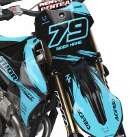 Triumph Dirt Bike Graphics Kit Punch Blue Front