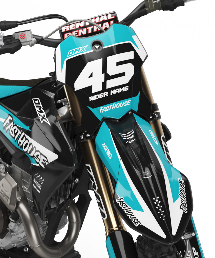 Triumph Dirt Bike Graphics Kit Stealth Front