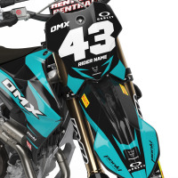 Triumph Dirt Bike Graphics Kit Vandal Blue Front