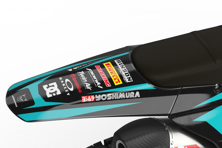Triumph Dirt Bike Graphics Kit Vandal Blue Rear