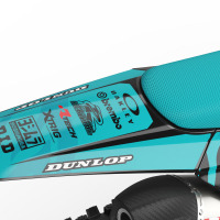 Triumph Dirt Bike Graphics Kit Wild Black and Blue Rear